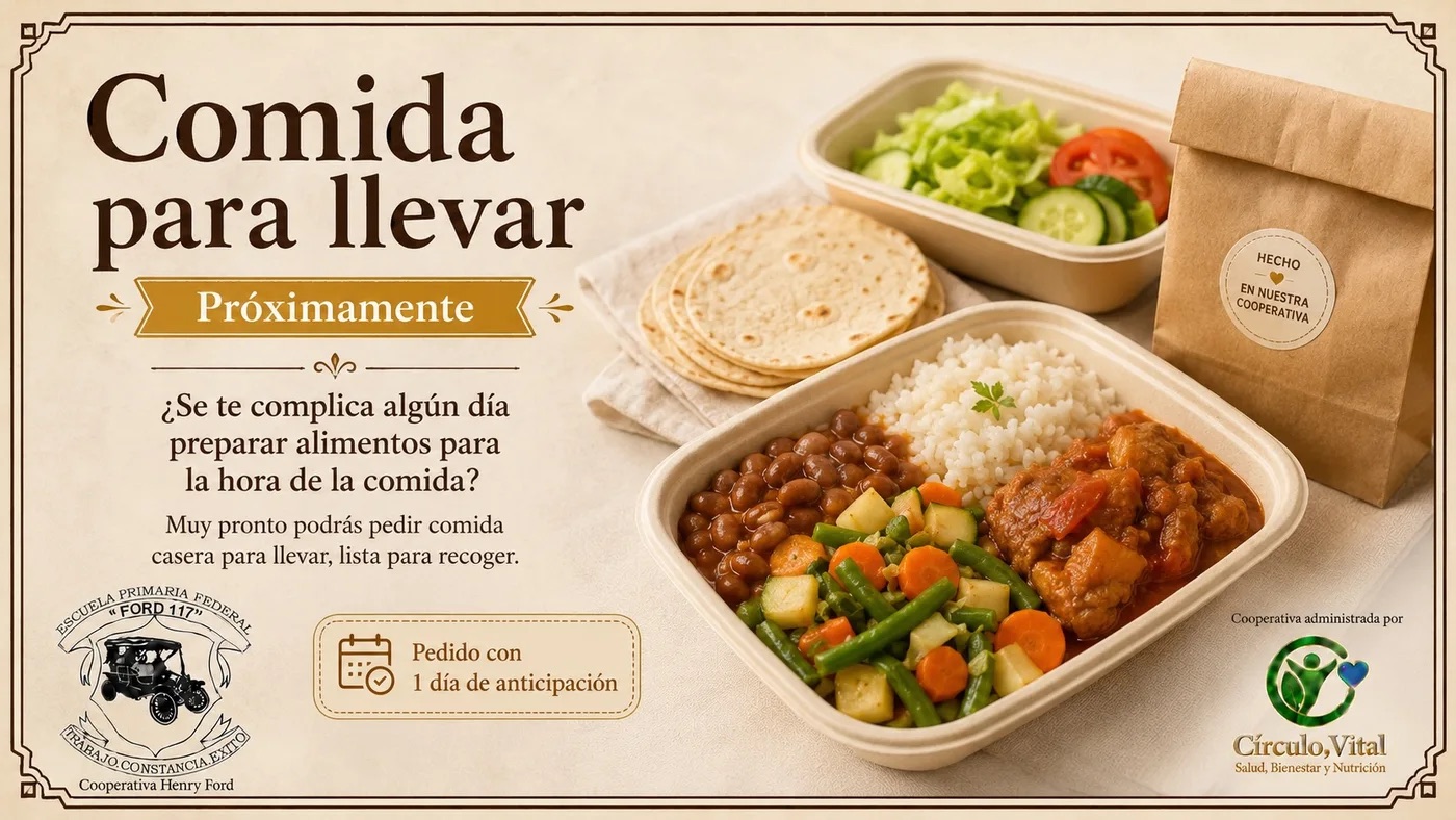 Comida para llevar proximamente en la Cooperativa Henry Ford